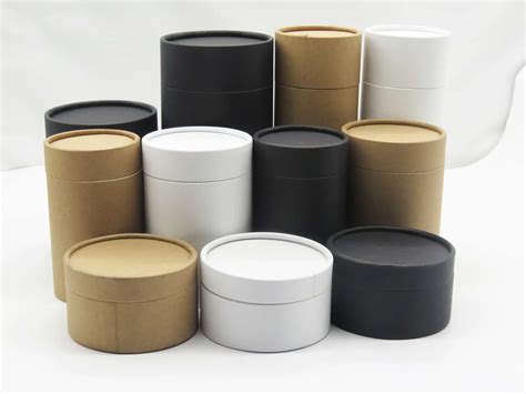 round tubular boxes with lids